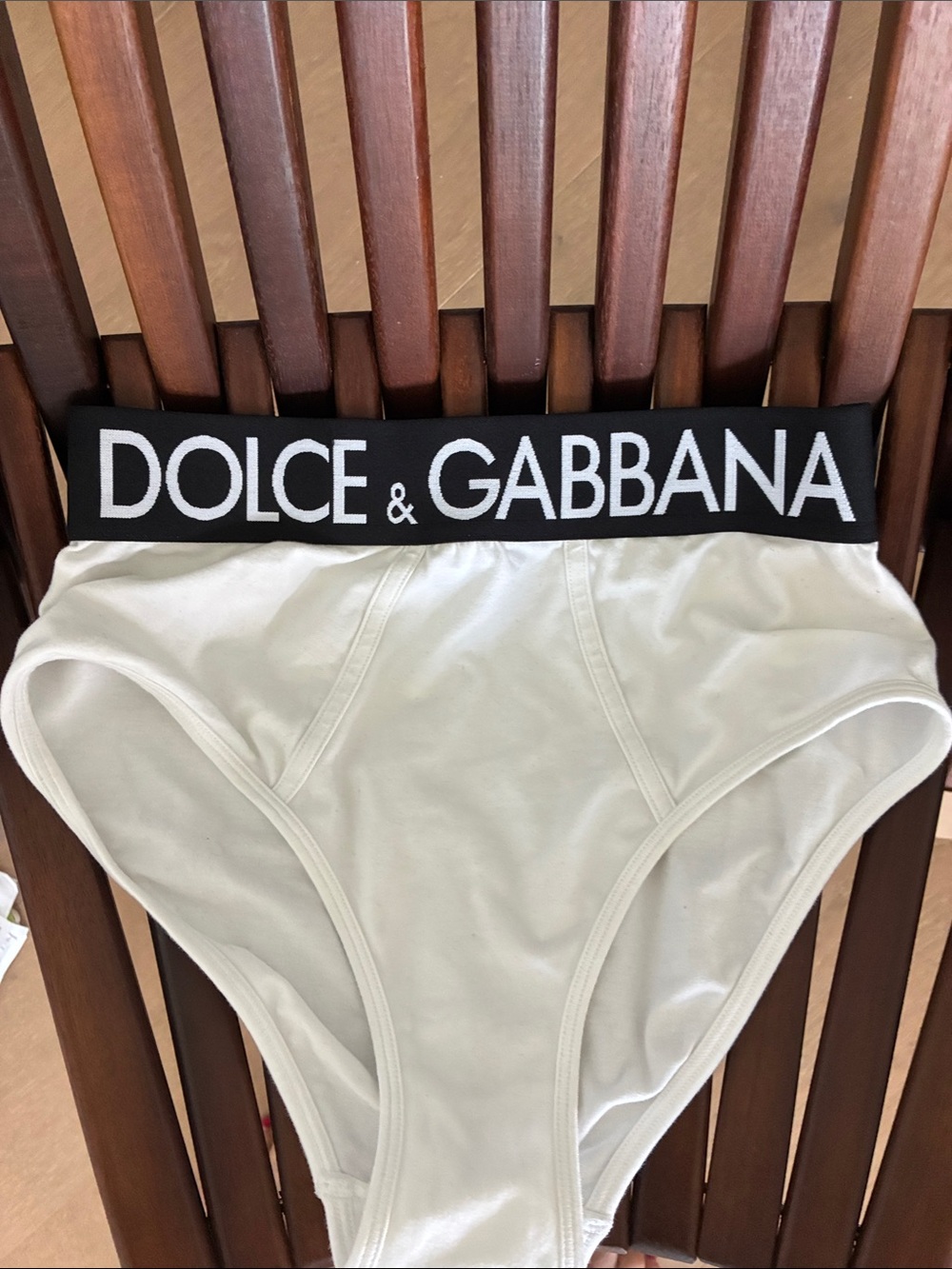 Dolce & Gabbana White Briefs with Black Logo Waistband
